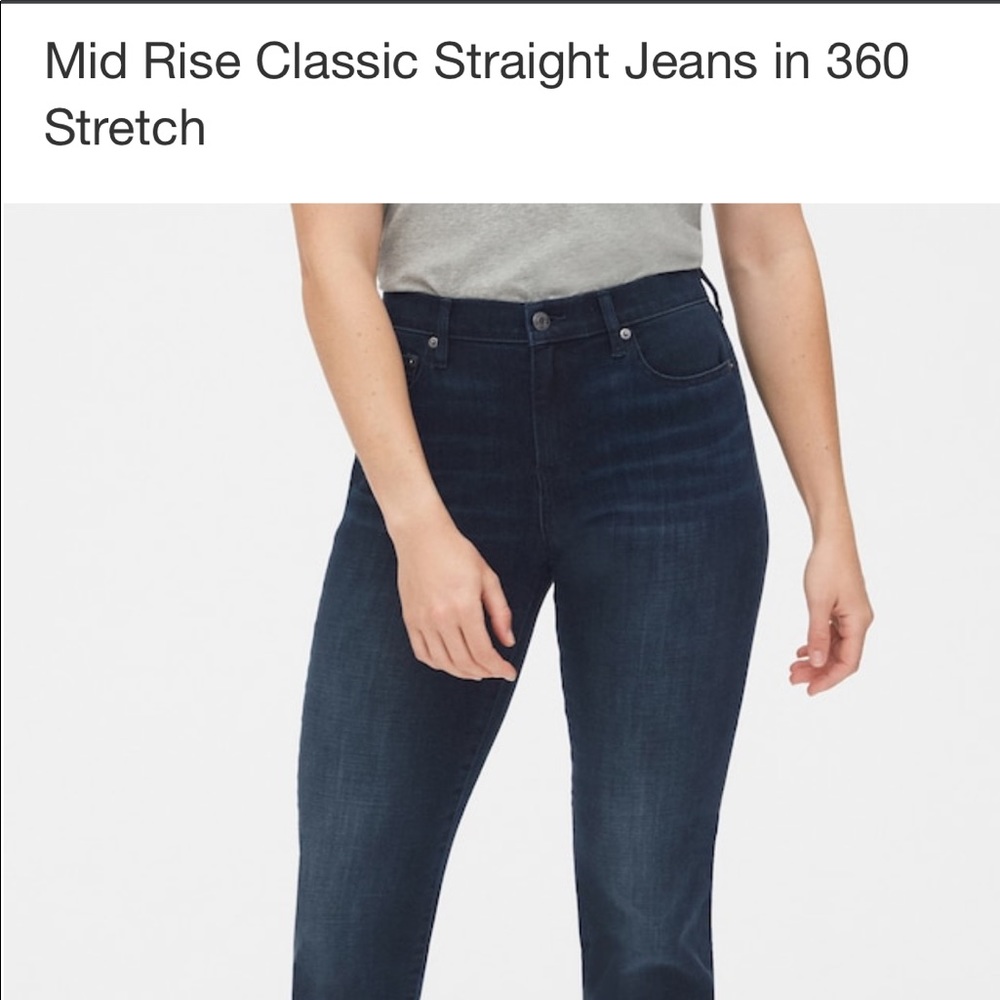 NWT GAP 1969 stretch straight BLACK jeans